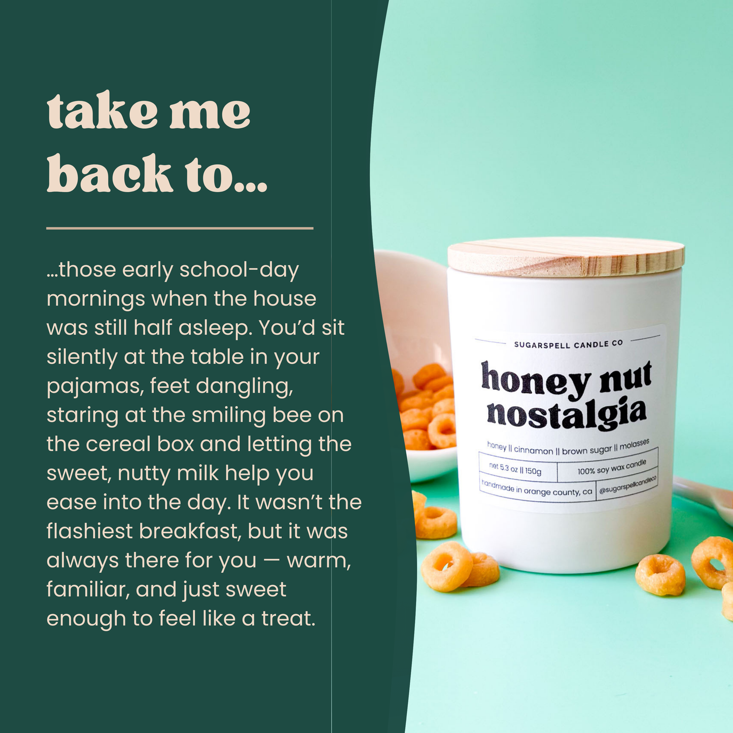 Honey Nut Nostalgia 5.3oz Soy Candle