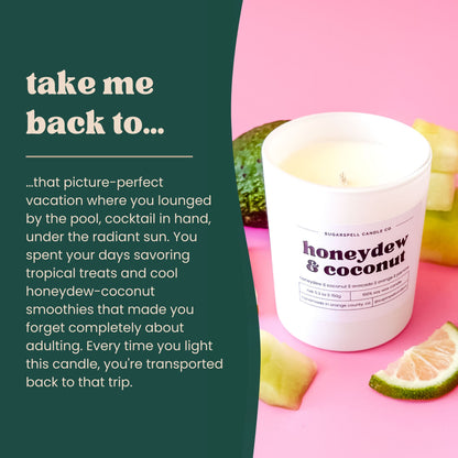 Honeydew & Coconut 5.3oz Soy Candle