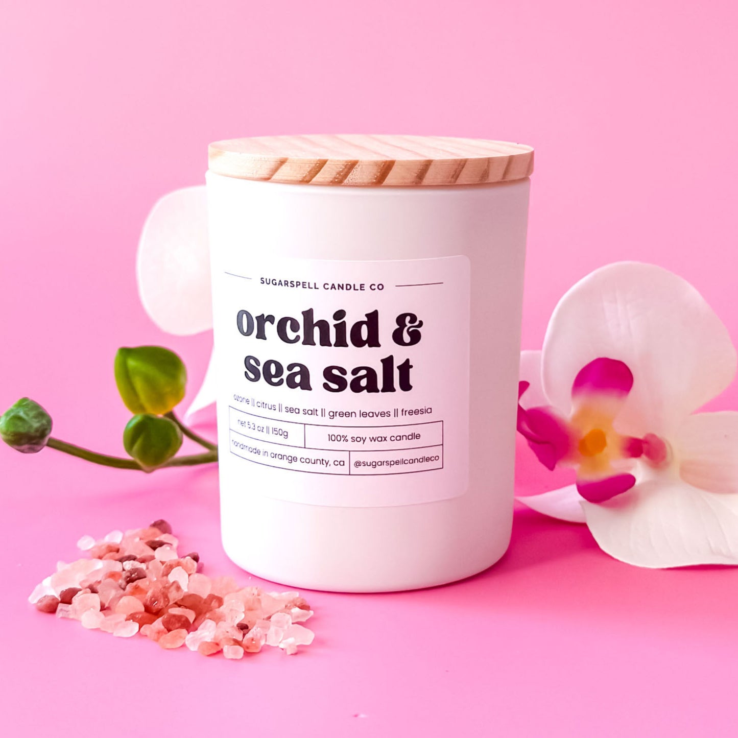 Orchid & Sea Salt 5.3oz Soy Candle