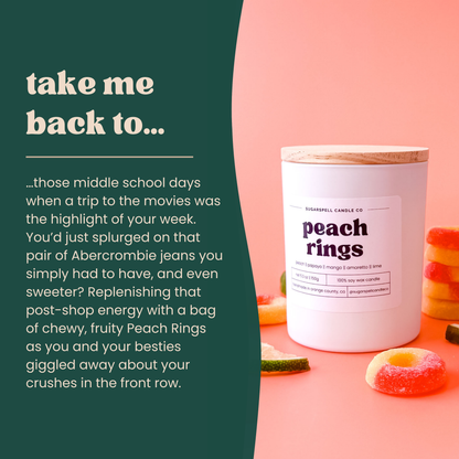 Peach Rings 5.3oz Soy Candle