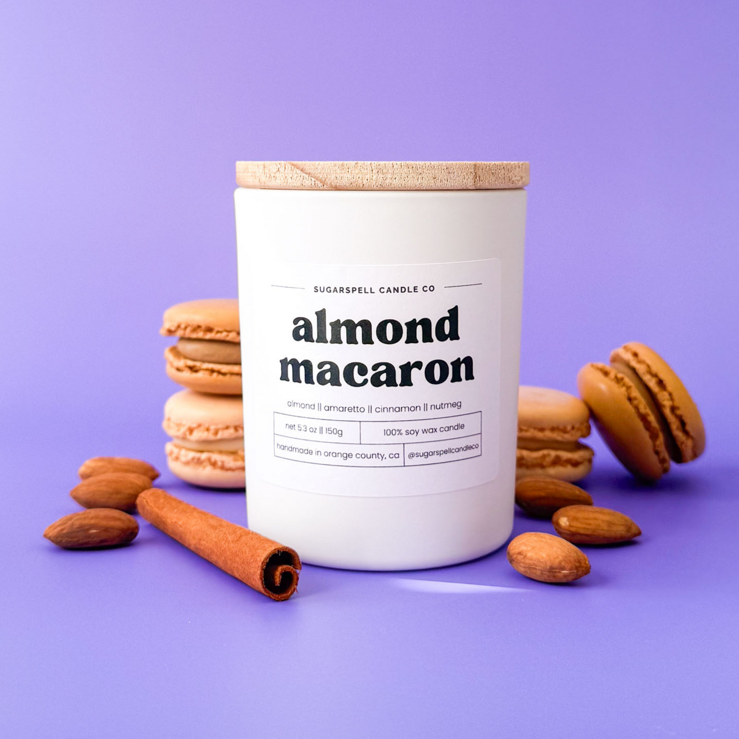 Almond Macaron 5.3oz Soy Candle