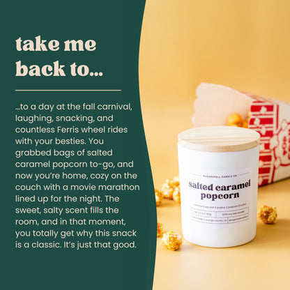 Salted Caramel Popcorn 5.3oz Soy Candle
