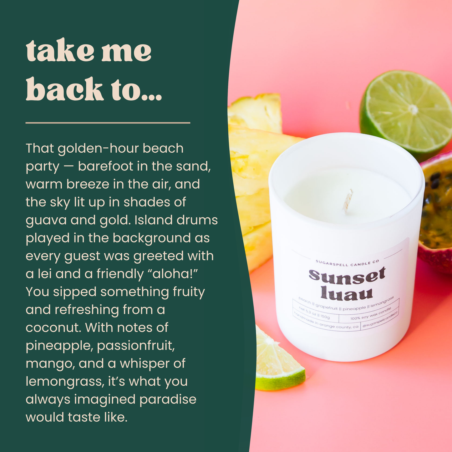 Sunset Luau 5.3oz Soy Candle