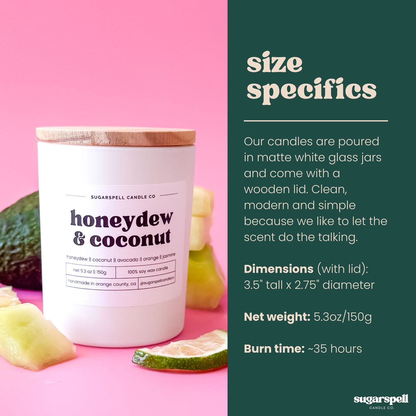 Honeydew & Coconut 5.3oz Soy Candle