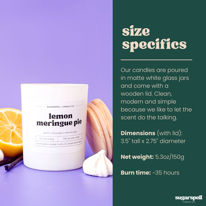 Lemon Meringue Pie 5.3oz Soy Candle