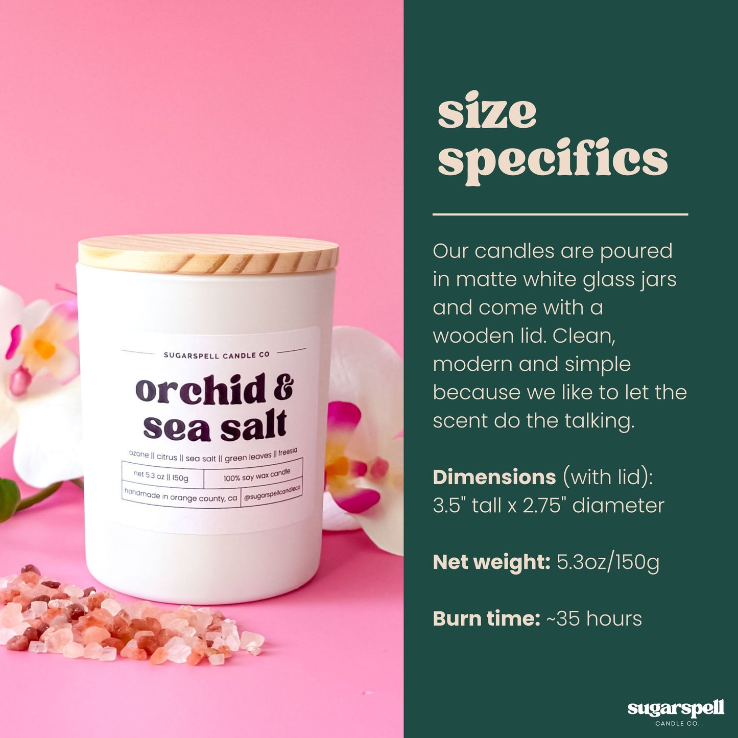 Orchid & Sea Salt 5.3oz Soy Candle