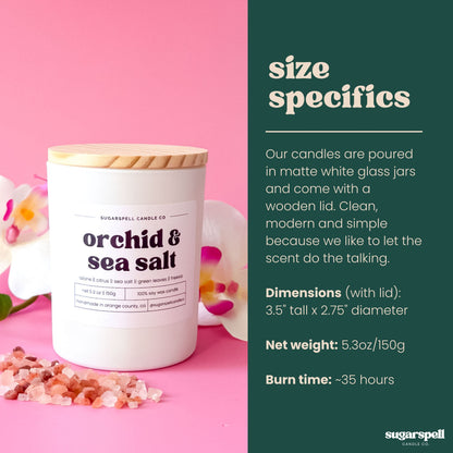 Orchid & Sea Salt 5.3oz Soy Candle