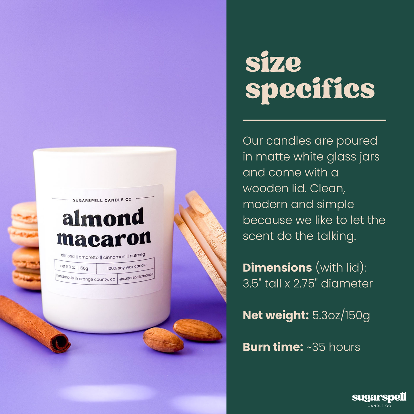 Almond Macaron 5.3oz Soy Candle