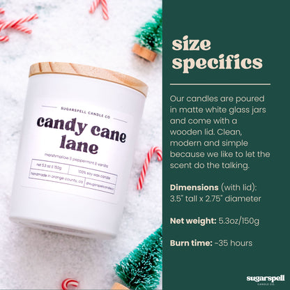Candy Cane Lane 5.3oz Soy Candle
