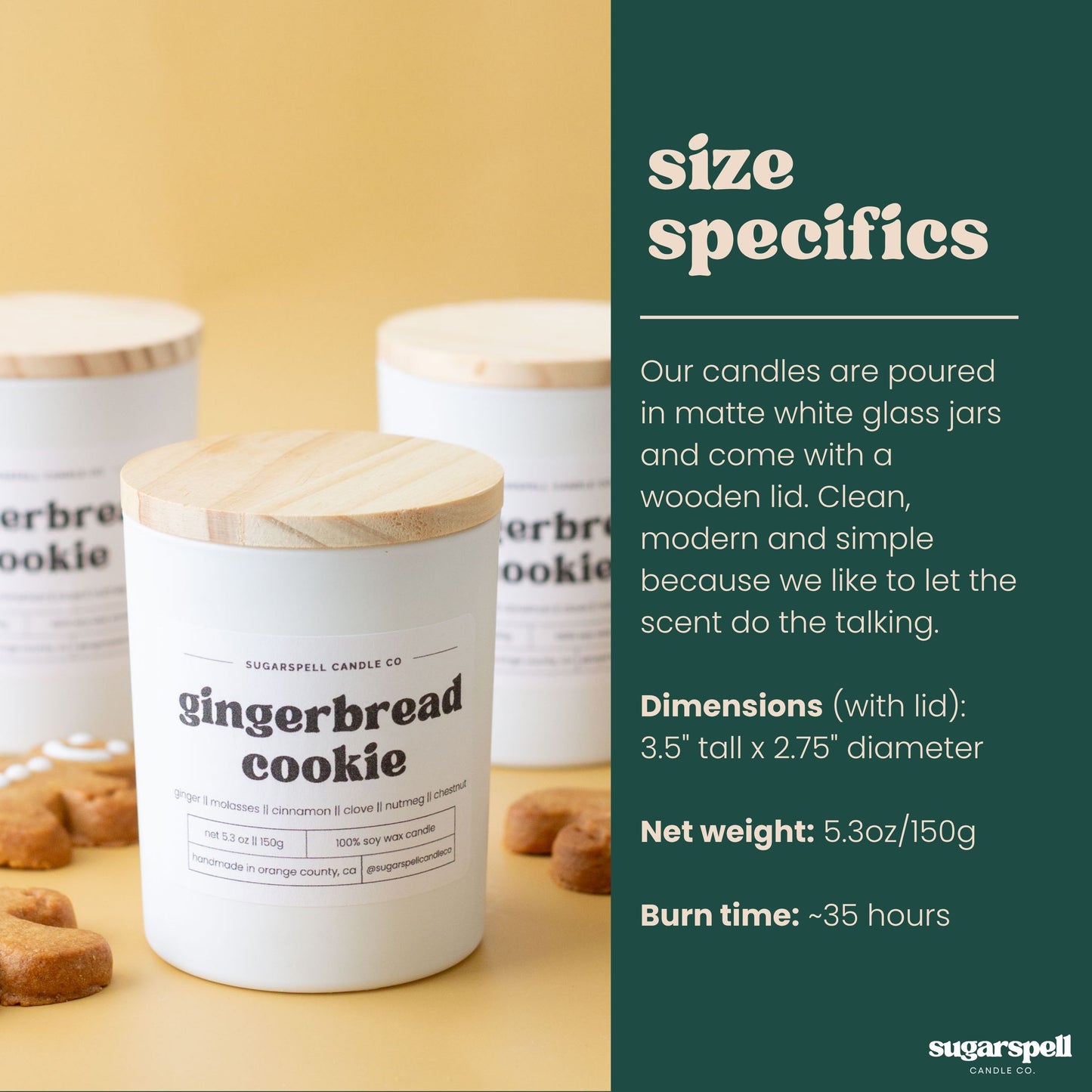 Gingerbread Cookie 5.3oz Soy Candle