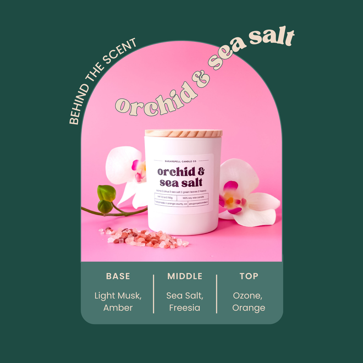 Orchid & Sea Salt 5.3oz Soy Candle