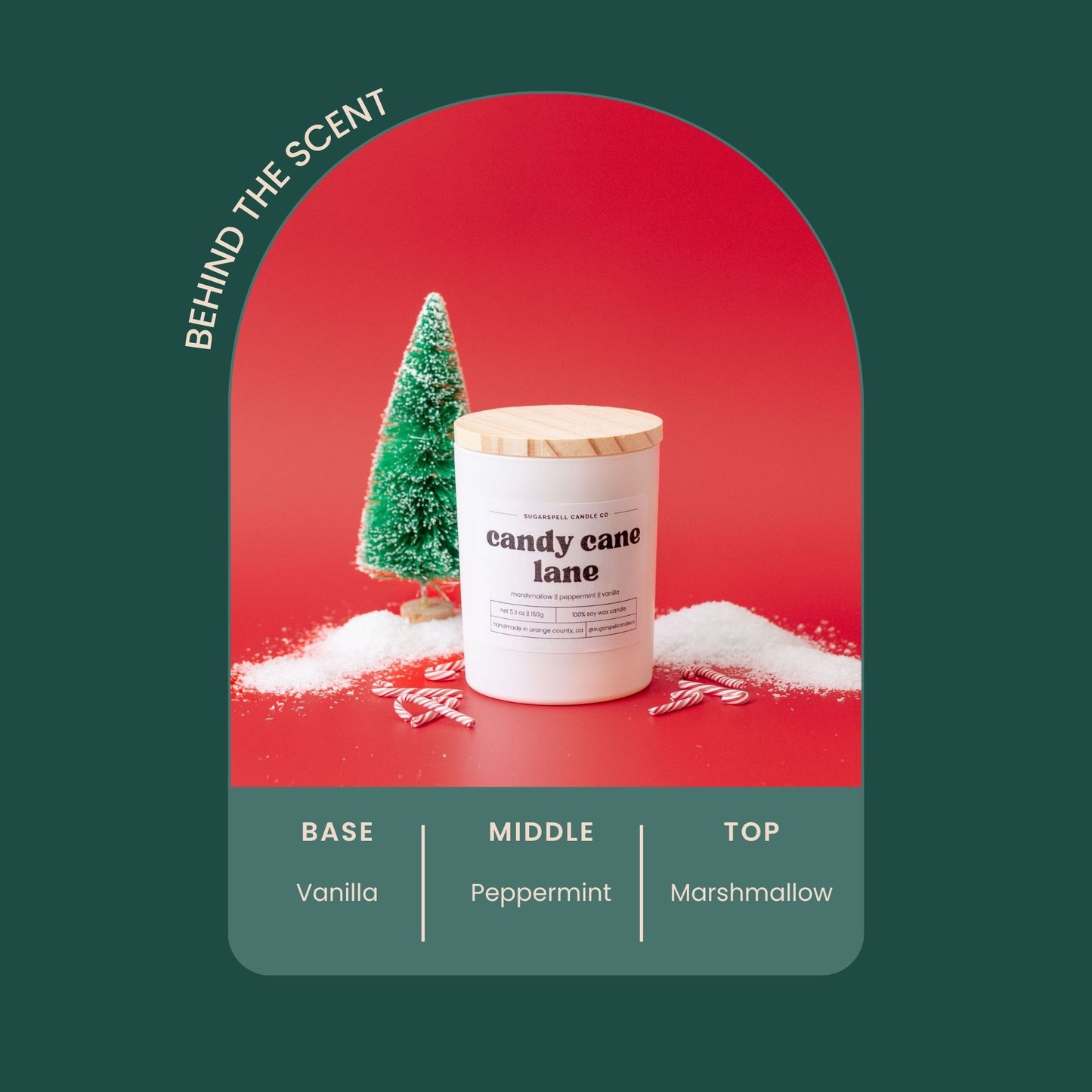 Candy Cane Lane 5.3oz Soy Candle