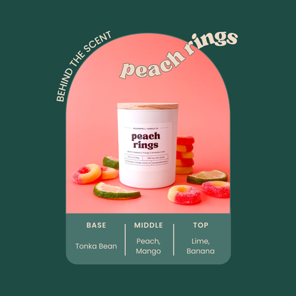 Peach Rings 5.3oz Soy Candle