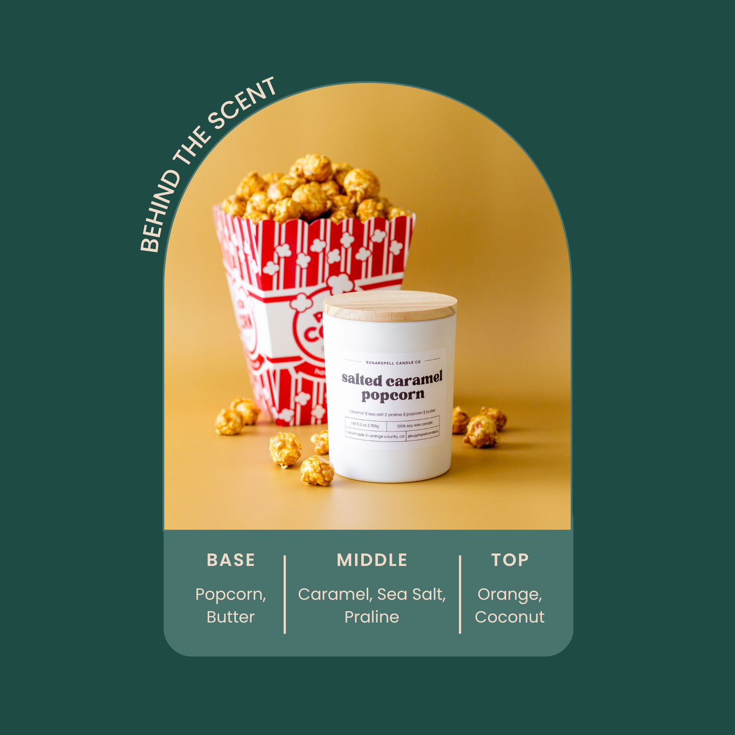 Salted Caramel Popcorn 5.3oz Soy Candle